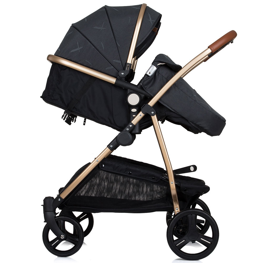 Carucior gemeni Chipolino Duo Smart 3 in 1 raven