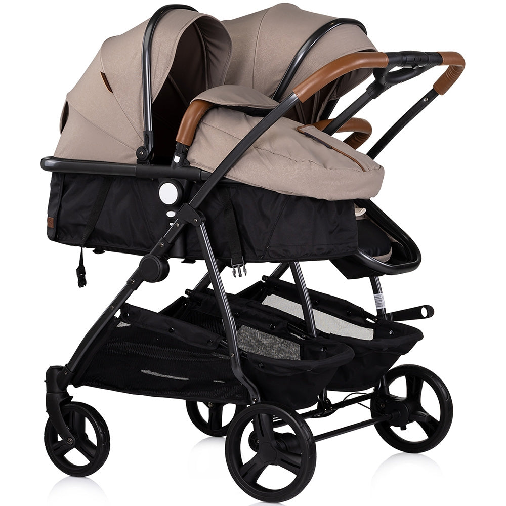 Carucior gemeni Chipolino Duo Smart 3 in 1 tiramisu