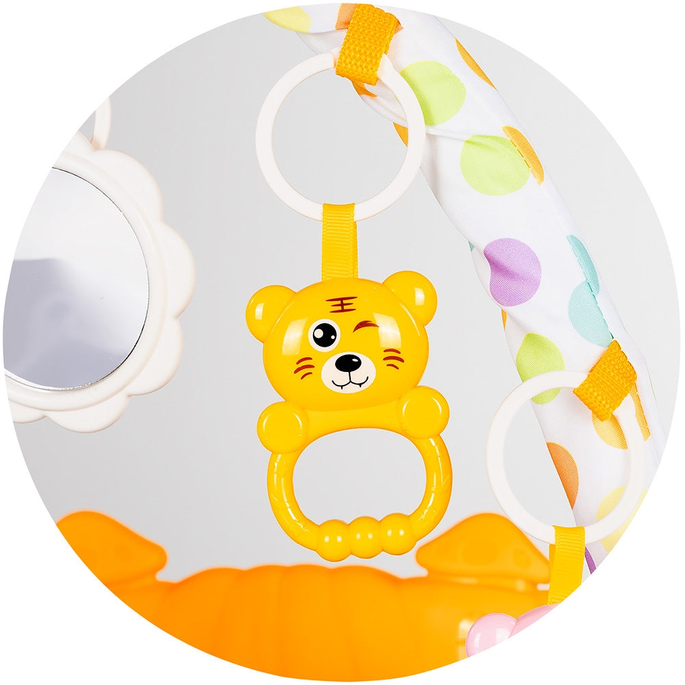 Covoras de joaca cu pian Chipolino Zoo Party blue