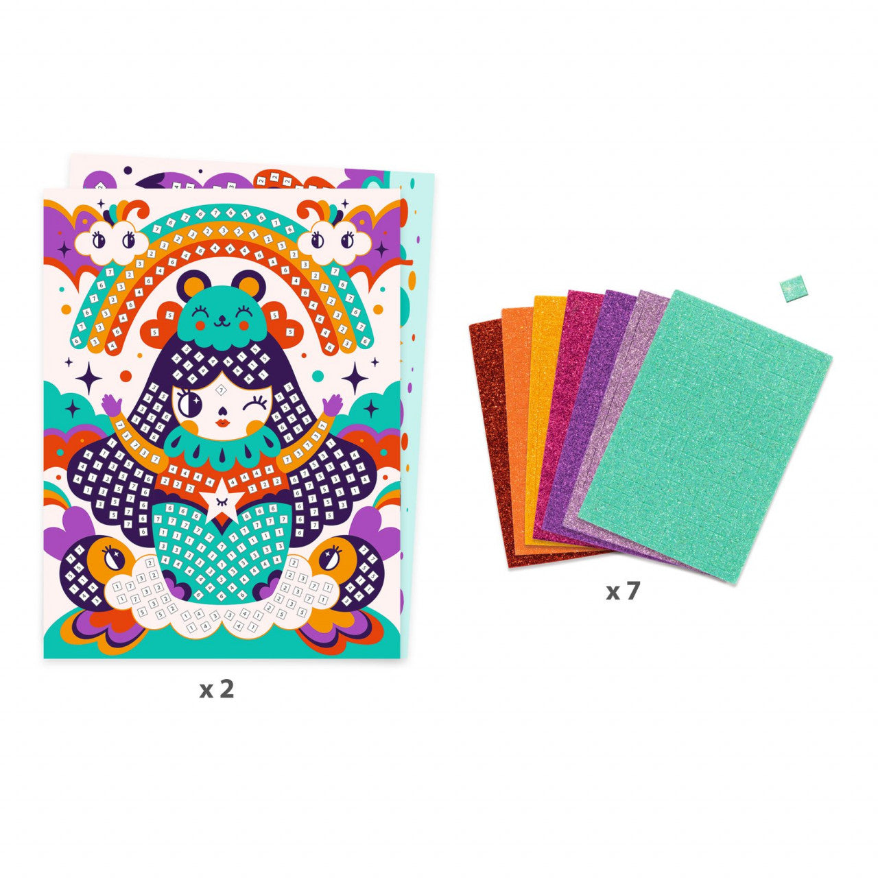 Joc creativ mozaic Kokeshis, Djeco