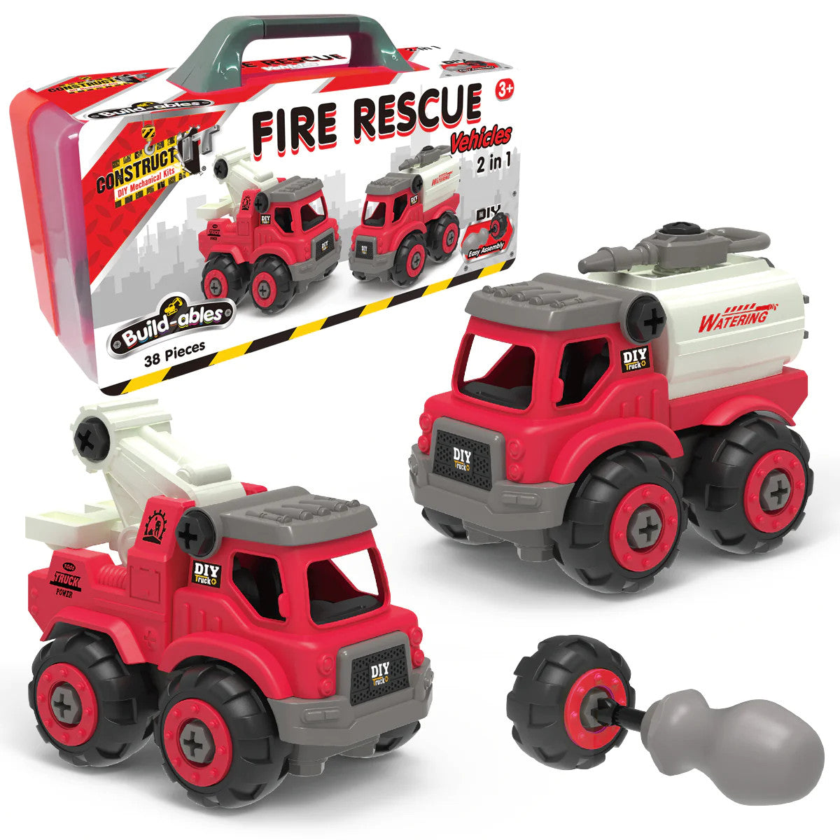 Kit STEM de construit Masini de interventie 2 in 1