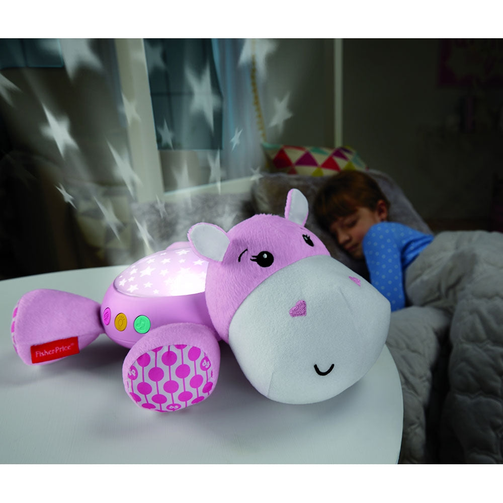 Lampa de veghe plus Fisher Price by Mattel Newborn Hipopotam roz