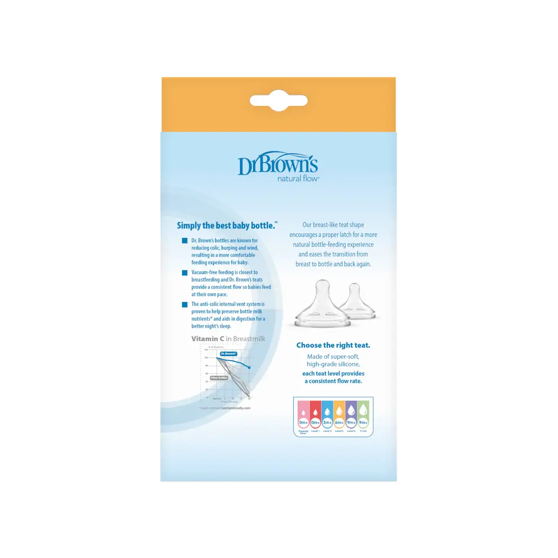 Pachet Biberoane din plastic, Anti-Colici Gat Larg "Options Plus" 270 ml. Albastru (2-Pack)