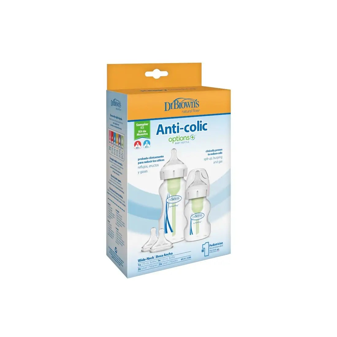 Pachet Biberoane Anti-Colici cu Gat Larg, PP, MiniStarter ”Options Plus” �