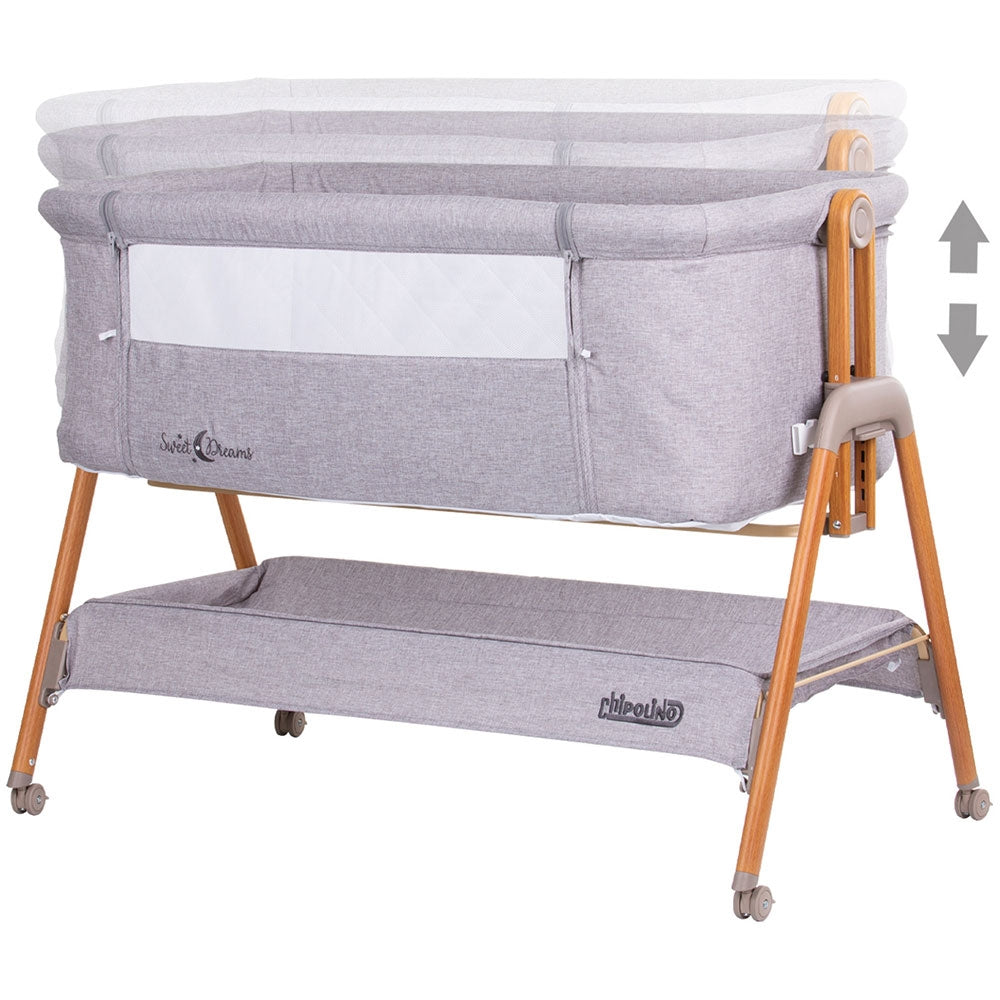 Patut Co-Sleeper Chipolino Sweet Dreams grey wood