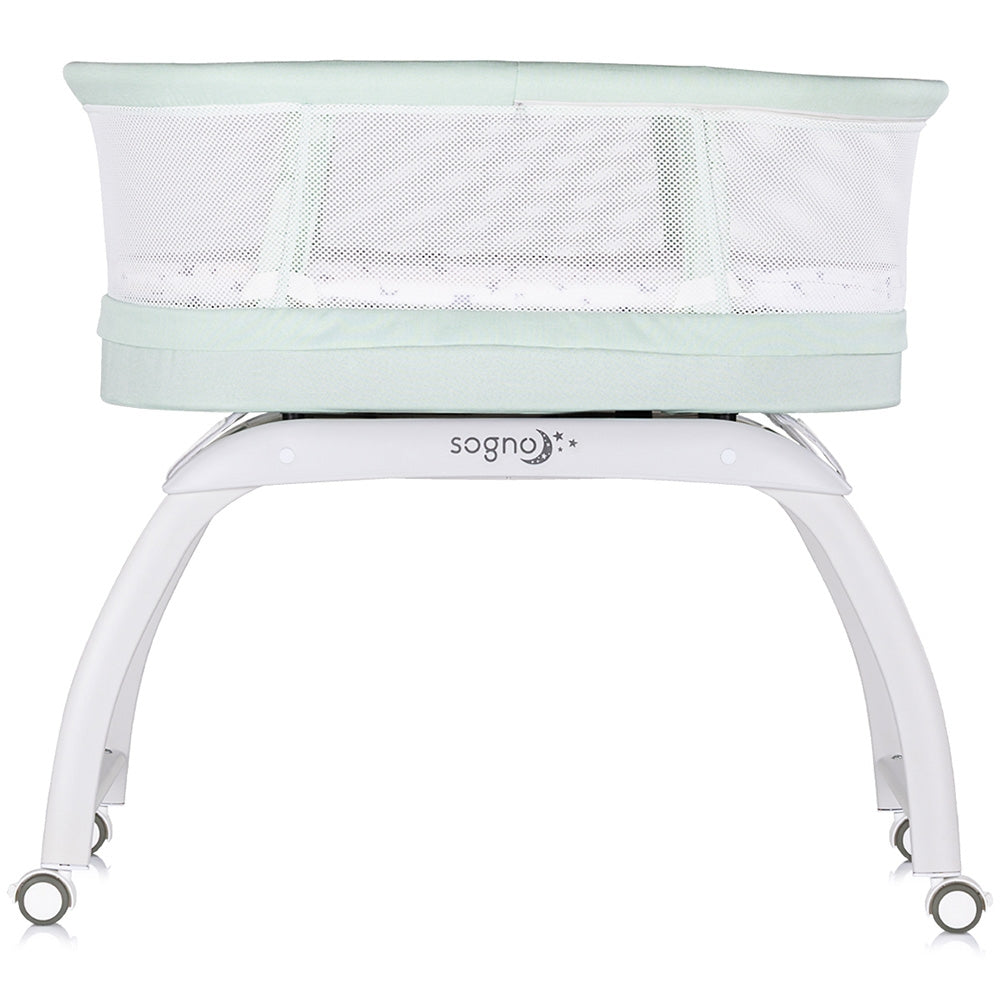 Patut cu leganare si cantar integrat Chipolino Sogno 2 in 1 pastel green