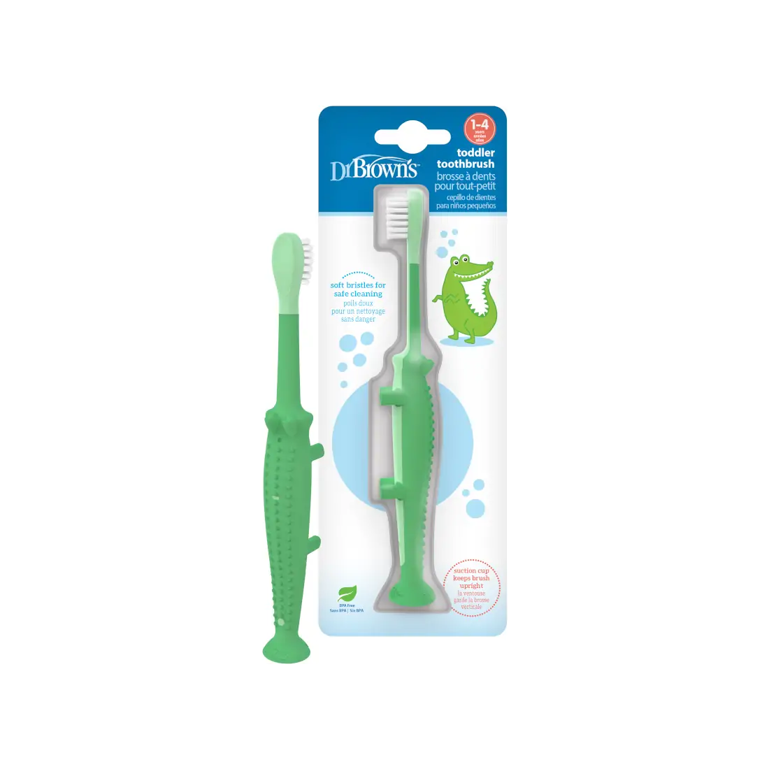 Periuta de dinti design crocodil (1-4 ani)