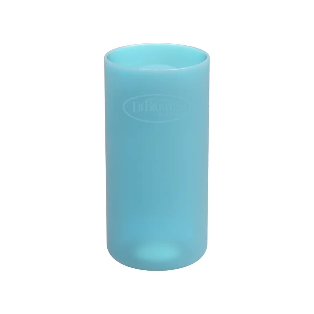 Protectie din silicon pentru biberon Gat Ingust din sticla 250 ml., albastru