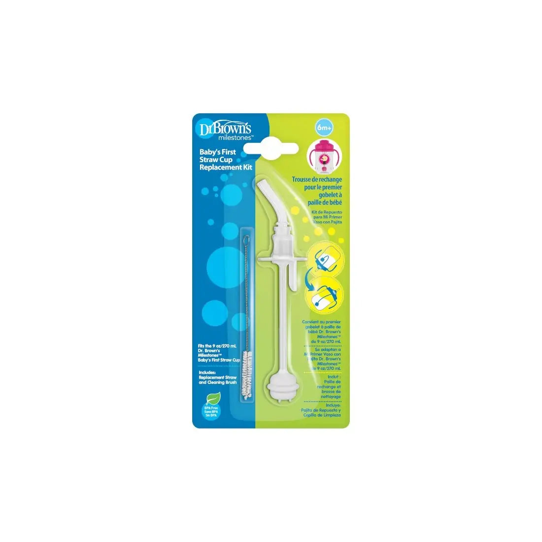 Set de inlocuire pai pentru Prima canita cu pai a bebelusului, BPA Free