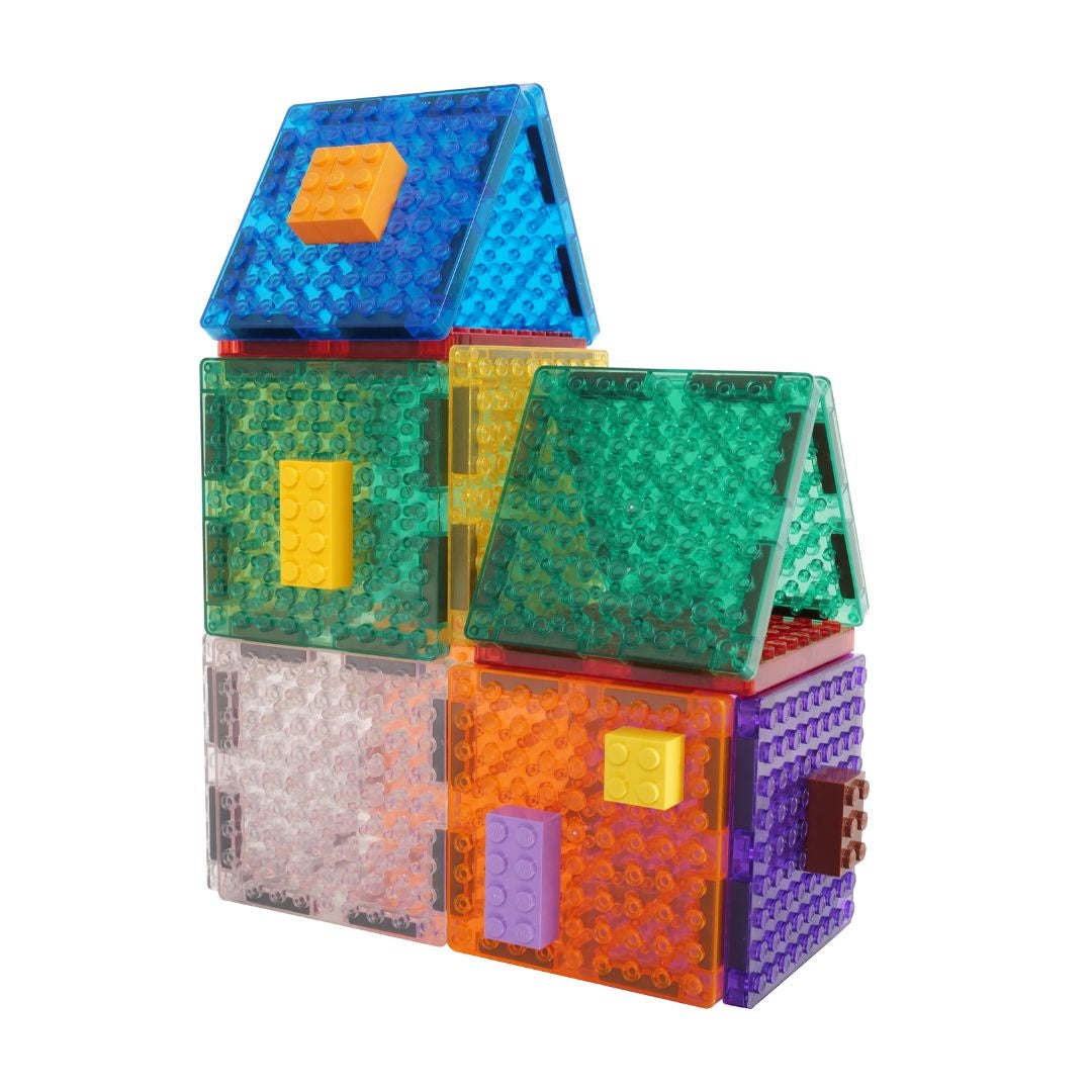 Set magnetic de construit Brick Tiles 16 piese, Cleverclixx