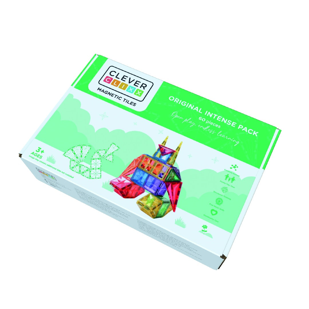 Set magnetic de construit Inventiv 60 piese, Cleverclixx