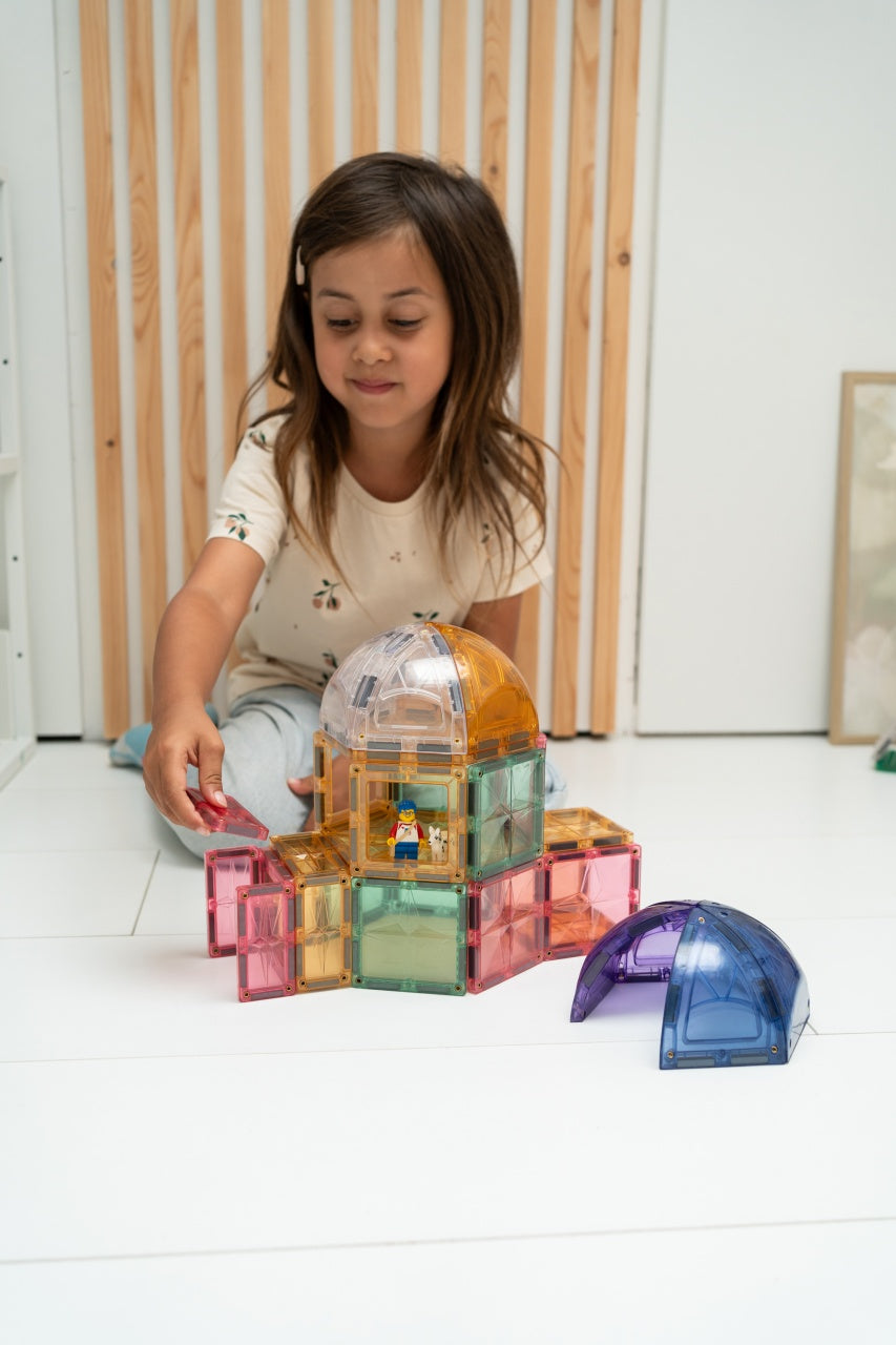 Set magnetic de constuit Dome pastel 34 piese, Cleverclixx