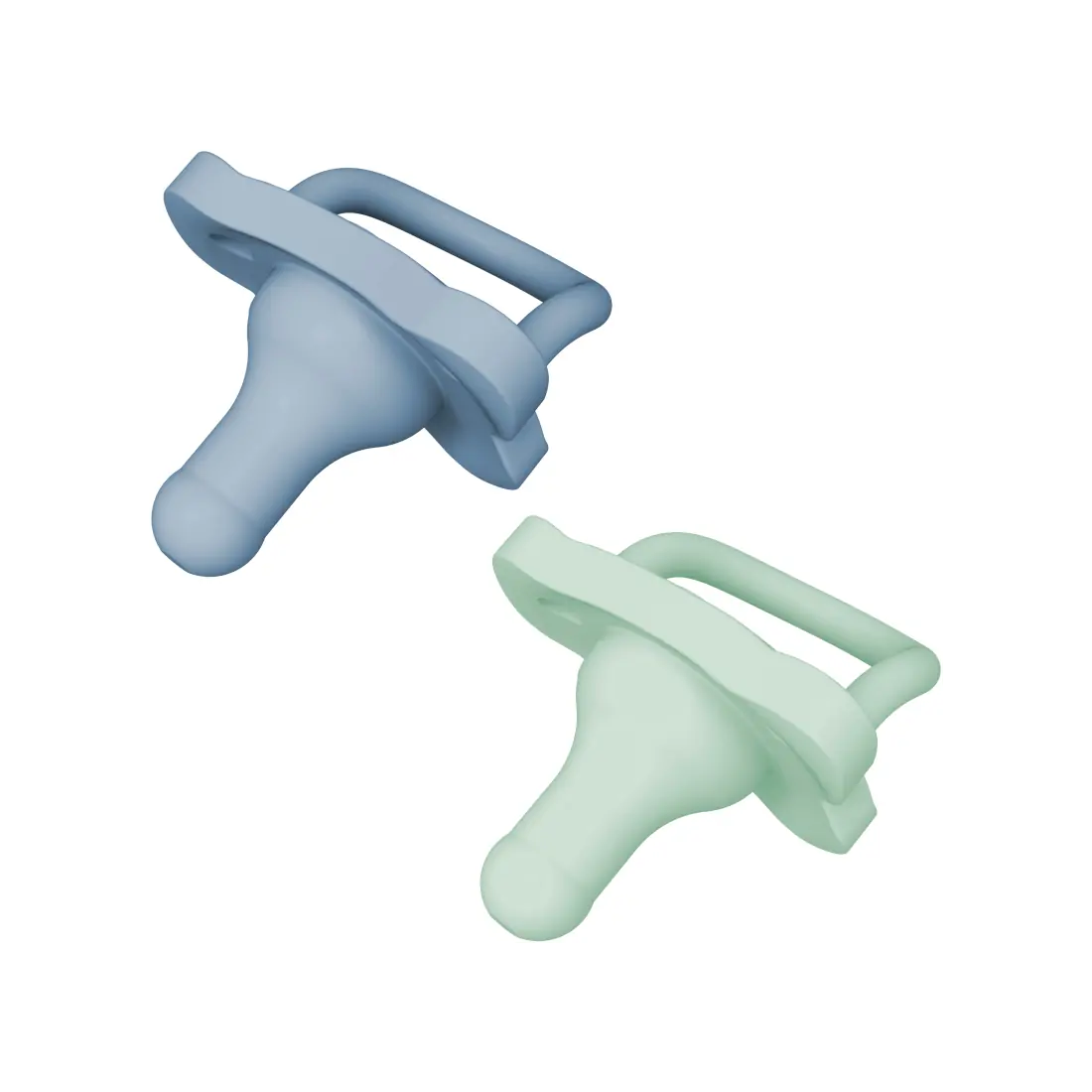 Suzeta complet din silicon 0-6 luni (2 pack) pentru baieti