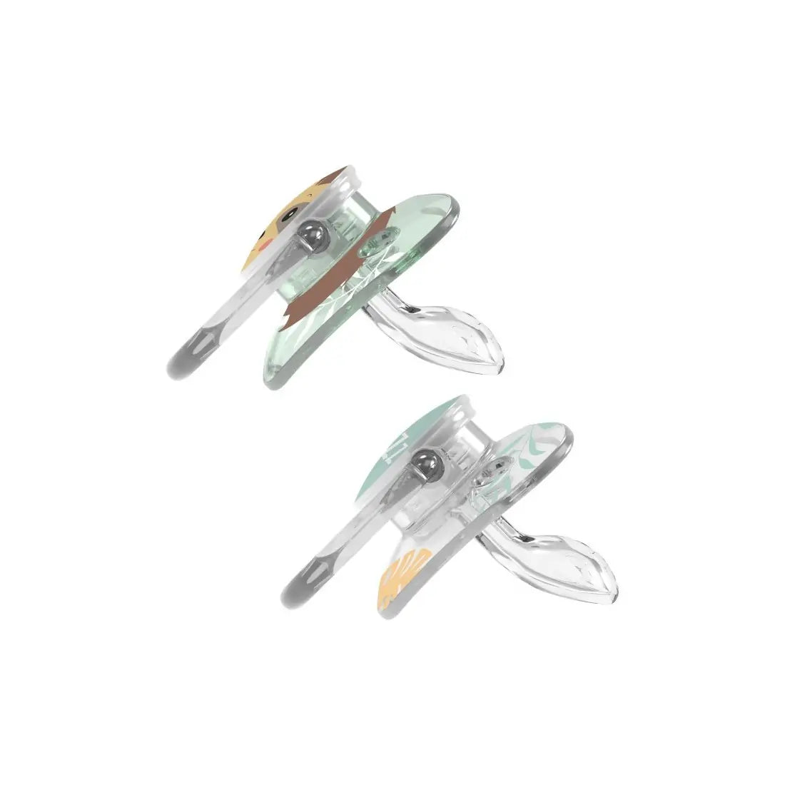 Suzeta PreVent, 6-18 luni, Imprimata "Animal Face", 2 pack, fete