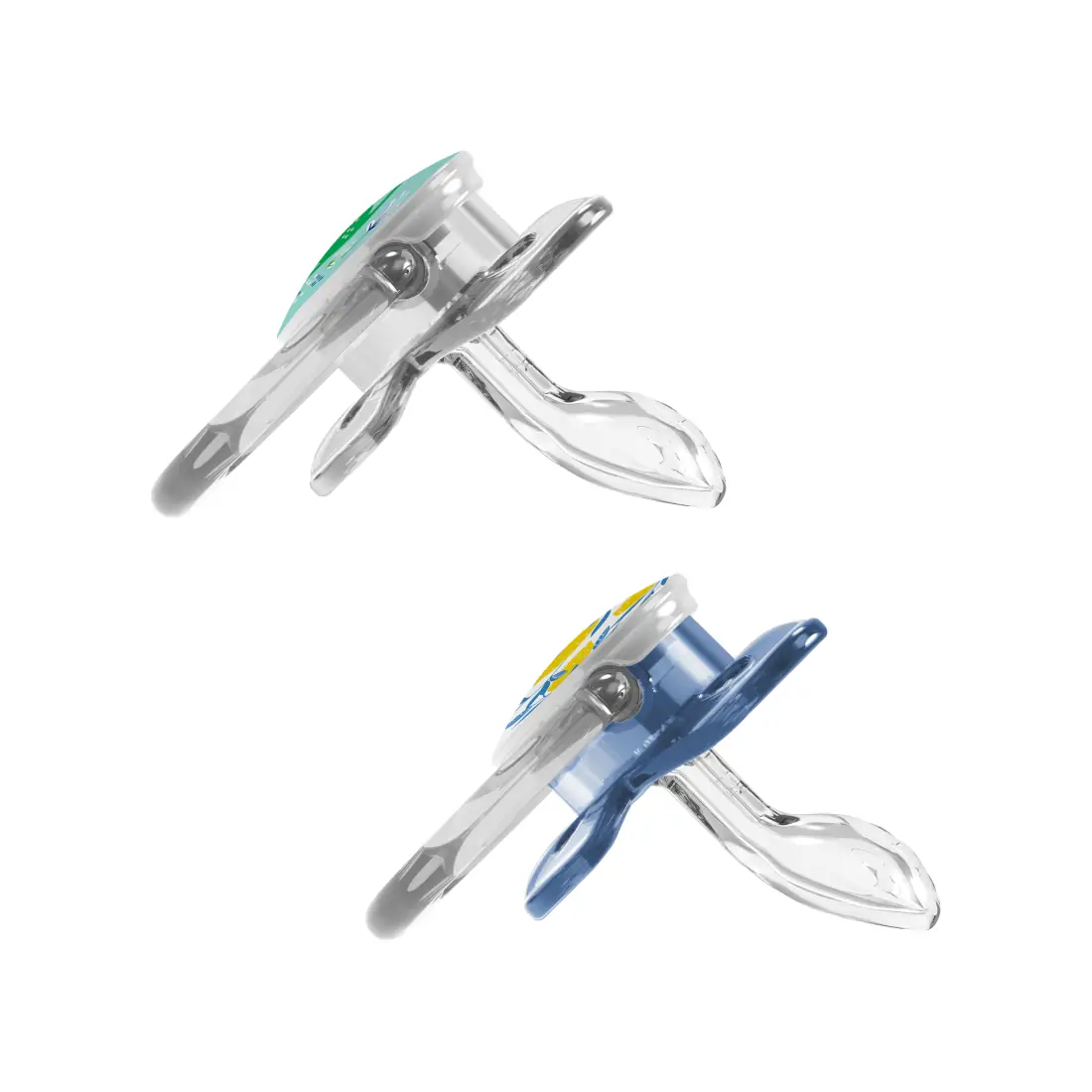 Suzeta Silicon PreVent 6-18 luni, Design Fluture, albastra (2 pack)