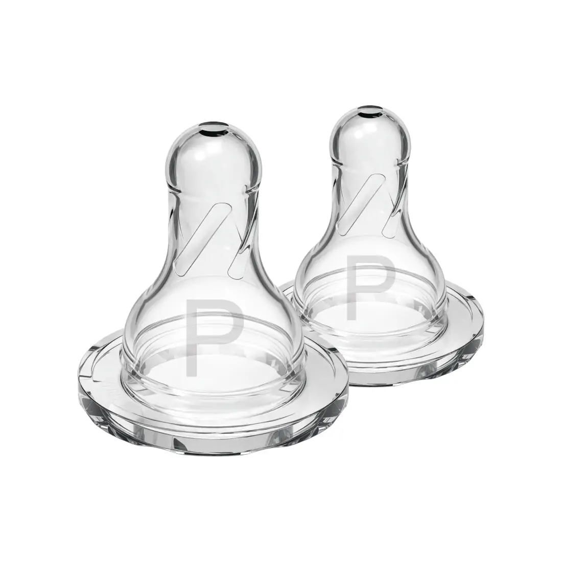 Tetine din silicon pentru biberoane cu gat ingust nivel prematuri (2 pack)