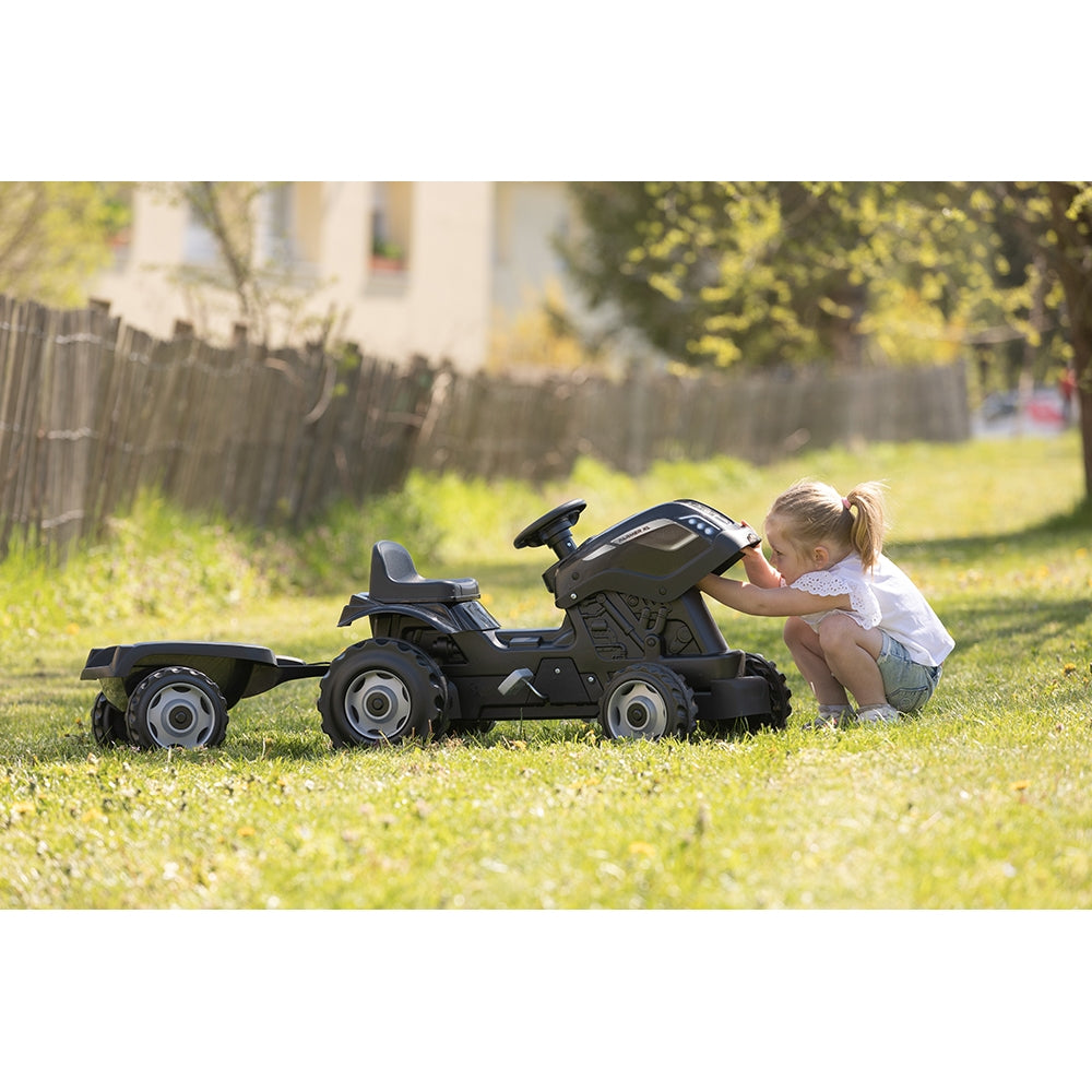 Tractor cu pedale si remorca Smoby Farmer XL negru