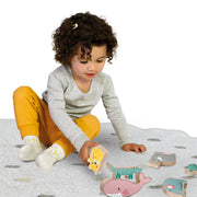 Jucarie din lemn - Animale in echilibru