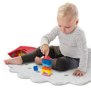 Cuburi din lemn colorate cu animale (50 piese)