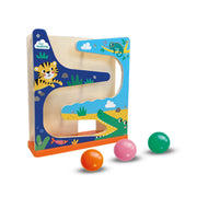 Jucarie din lemn - Traseu cu bile crocodil