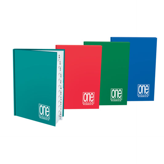 Caiet A5 cu index, coperta tare - One Color, 70 g/m2, pag. 48, 16.2X21 cm (Dictando)