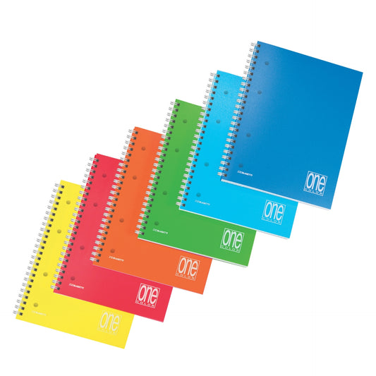Caiet A5+ cu spirala - One Color, 80 g/m2, 80 pag., coperta PP (Matematica)