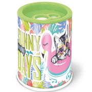 Ascutitoare de creion cu 2 gauri si container Fantasy, 6 modele (blister)