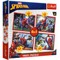 Set puzzle 4 in 1 Trefl Marvel Spider Man, Forta paianjenului, 1x35 piese, 1x48 piese, 1x54 piese, 1x70 piese