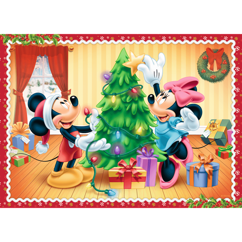 Set puzzle 4 in 1 Trefl Disney, Sarbatoarea Craciunului, 1x35 piese, 1x48 piese, 1x54 piese, 1x70 piese