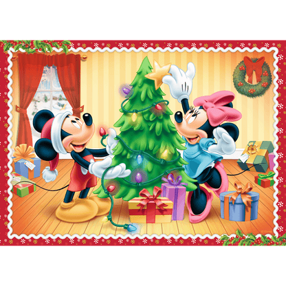 Set puzzle 4 in 1 Trefl Disney, Sarbatoarea Craciunului, 1x35 piese, 1x48 piese, 1x54 piese, 1x70 piese