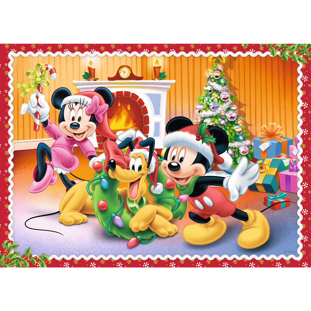 Set puzzle 4 in 1 Trefl Disney, Sarbatoarea Craciunului, 1x35 piese, 1x48 piese, 1x54 piese, 1x70 piese