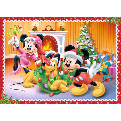 Set puzzle 4 in 1 Trefl Disney, Sarbatoarea Craciunului, 1x35 piese, 1x48 piese, 1x54 piese, 1x70 piese