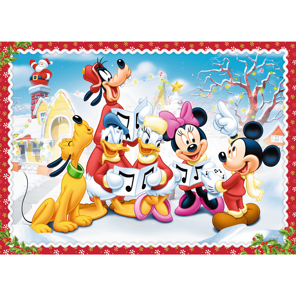 Set puzzle 4 in 1 Trefl Disney, Sarbatoarea Craciunului, 1x35 piese, 1x48 piese, 1x54 piese, 1x70 piese
