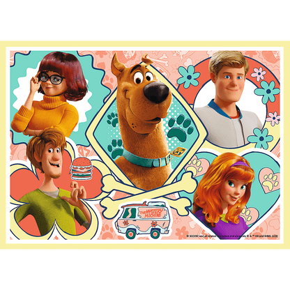 Set puzzle 4 in 1 Trefl Scooby Doo si prietenii, 1x35 piese, 1x48 piese, 1x54 piese, 1x70 piese