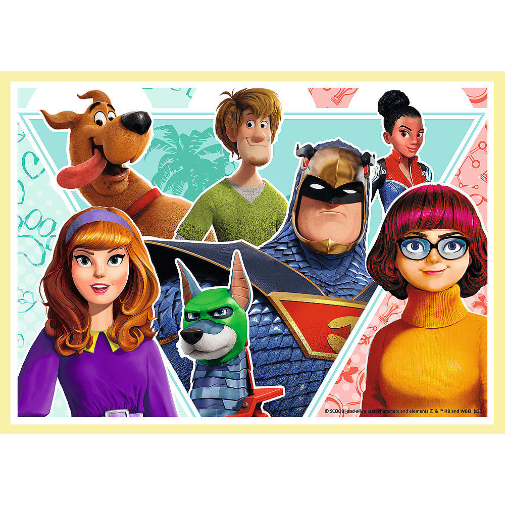 Set puzzle 4 in 1 Trefl Scooby Doo si prietenii, 1x35 piese, 1x48 piese, 1x54 piese, 1x70 piese