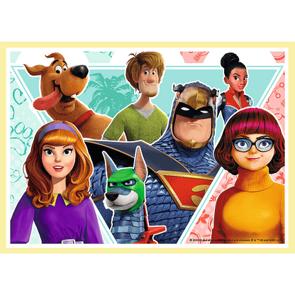 Set puzzle 4 in 1 Trefl Scooby Doo si prietenii, 1x35 piese, 1x48 piese, 1x54 piese, 1x70 piese