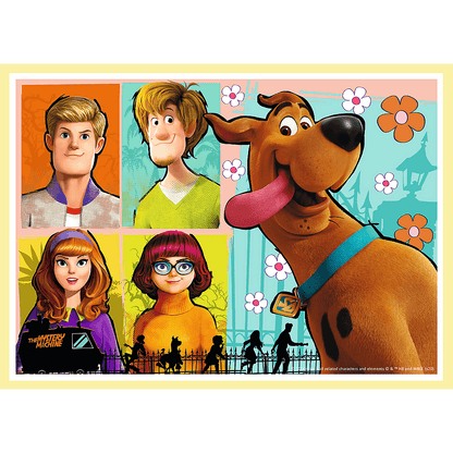 Set puzzle 4 in 1 Trefl Scooby Doo si prietenii, 1x35 piese, 1x48 piese, 1x54 piese, 1x70 piese