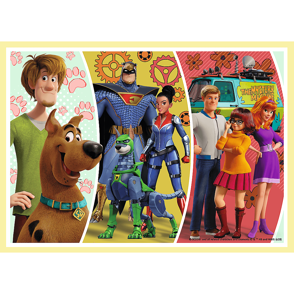 Set puzzle 4 in 1 Trefl Scooby Doo si prietenii, 1x35 piese, 1x48 piese, 1x54 piese, 1x70 piese