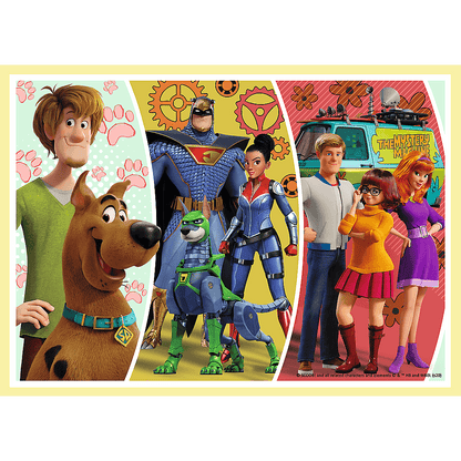 Set puzzle 4 in 1 Trefl Scooby Doo si prietenii, 1x35 piese, 1x48 piese, 1x54 piese, 1x70 piese