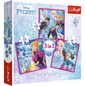Set puzzle 3 in 1 Trefl Disney Frozen 2, Magia iernii, 1x20 piese, 1x36 piese, 1x50 piese