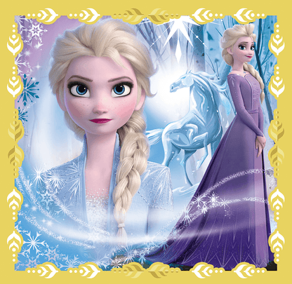 Set puzzle 3 in 1 Trefl Disney Frozen 2, Puternicele Ana si Elsa, 1x20 piese, 1x36 piese, 1x50 piese