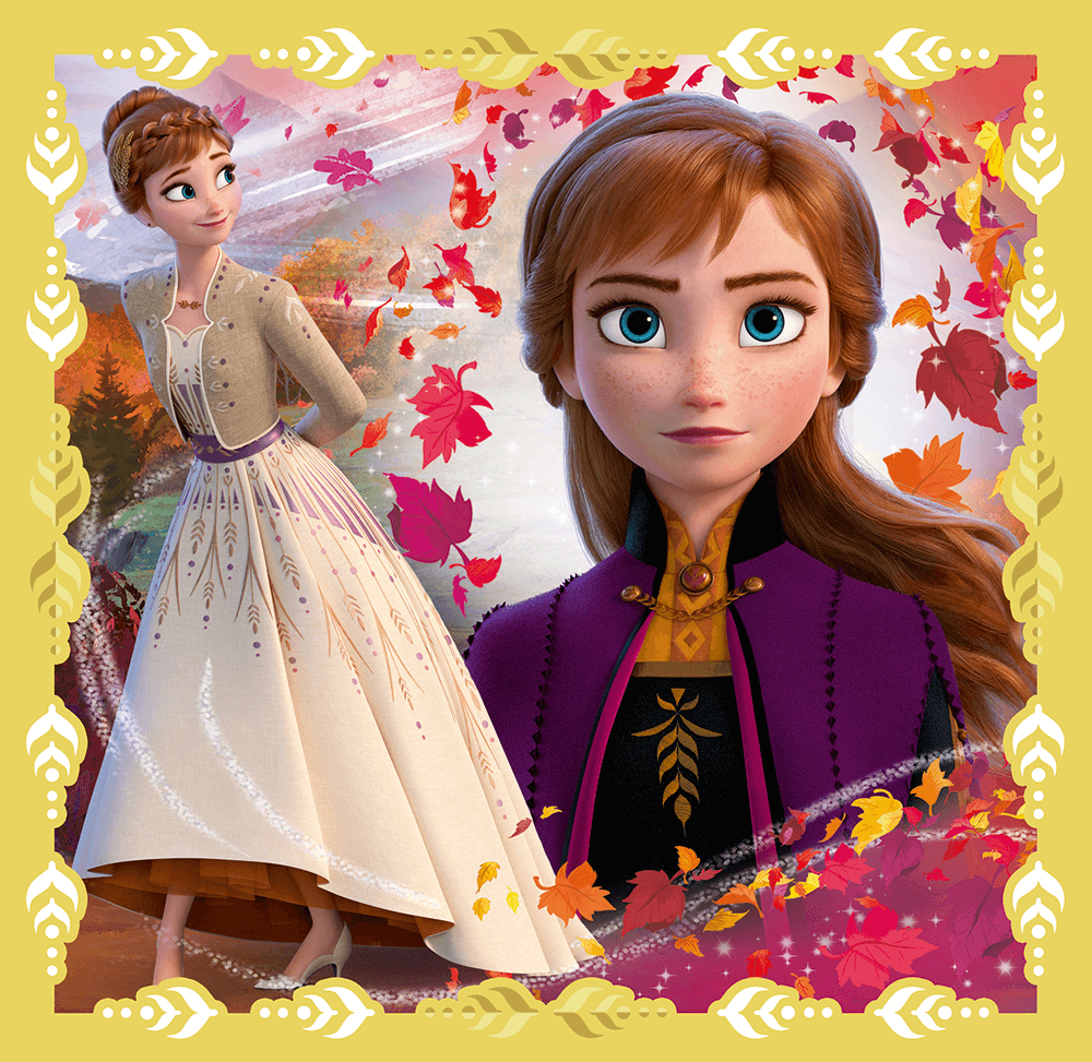 Set puzzle 3 in 1 Trefl Disney Frozen 2, Puternicele Ana si Elsa, 1x20 piese, 1x36 piese, 1x50 piese