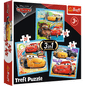 Set puzzle 3 in 1 Trefl Disney Cars, Pregatiri pentru cursa, 1x20 piese, 1x36 piese, 1x50 piese