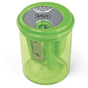 Ascutitoare de creion cu 3 gauri si container transparent, 4 culori (blister)