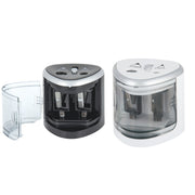 Ascutitoare de creion cu 2 gauri, alimentata de baterii, 2 culori disponibile