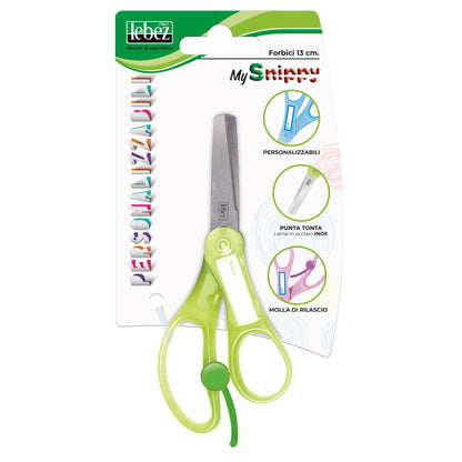 Foarfeca cu retur, 13 cm si placuta personalizabila (blister)