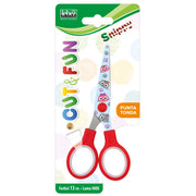 Foarfeca Cut & Fun, 13 cm si desene fantasy pe lama (blister)