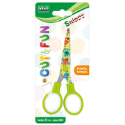 Foarfeca Cut & Fun, 13 cm si desene fantasy pe lama (blister)