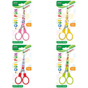 Foarfeca Cut & Fun, 13 cm si desene fantasy pe lama (blister)