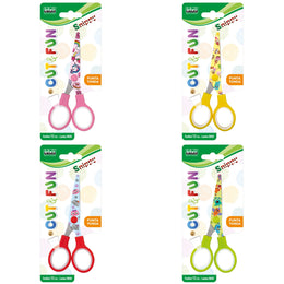 Foarfeca Cut & Fun, 13 cm si desene fantasy pe lama (blister)